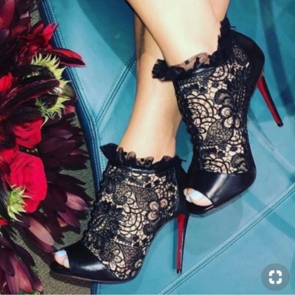 Christian Louboutin Henrietta Lace Booties